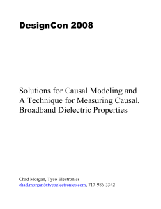 DesignCon 2008 Solutions for Causal Modeling and A Technique