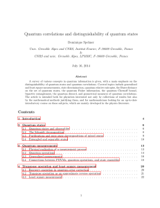 Quantum correlations and distinguishability of quantum states
