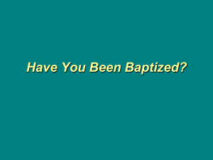 be baptized