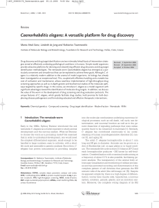 Caenorhabditis elegans: A versatile platform for drug discovery