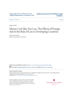 Money Can`t Buy You Law: The Effects of Foreign Aid on the Rule of