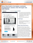 Sony Electronics increases customer engagement