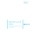 Payment cut-off times