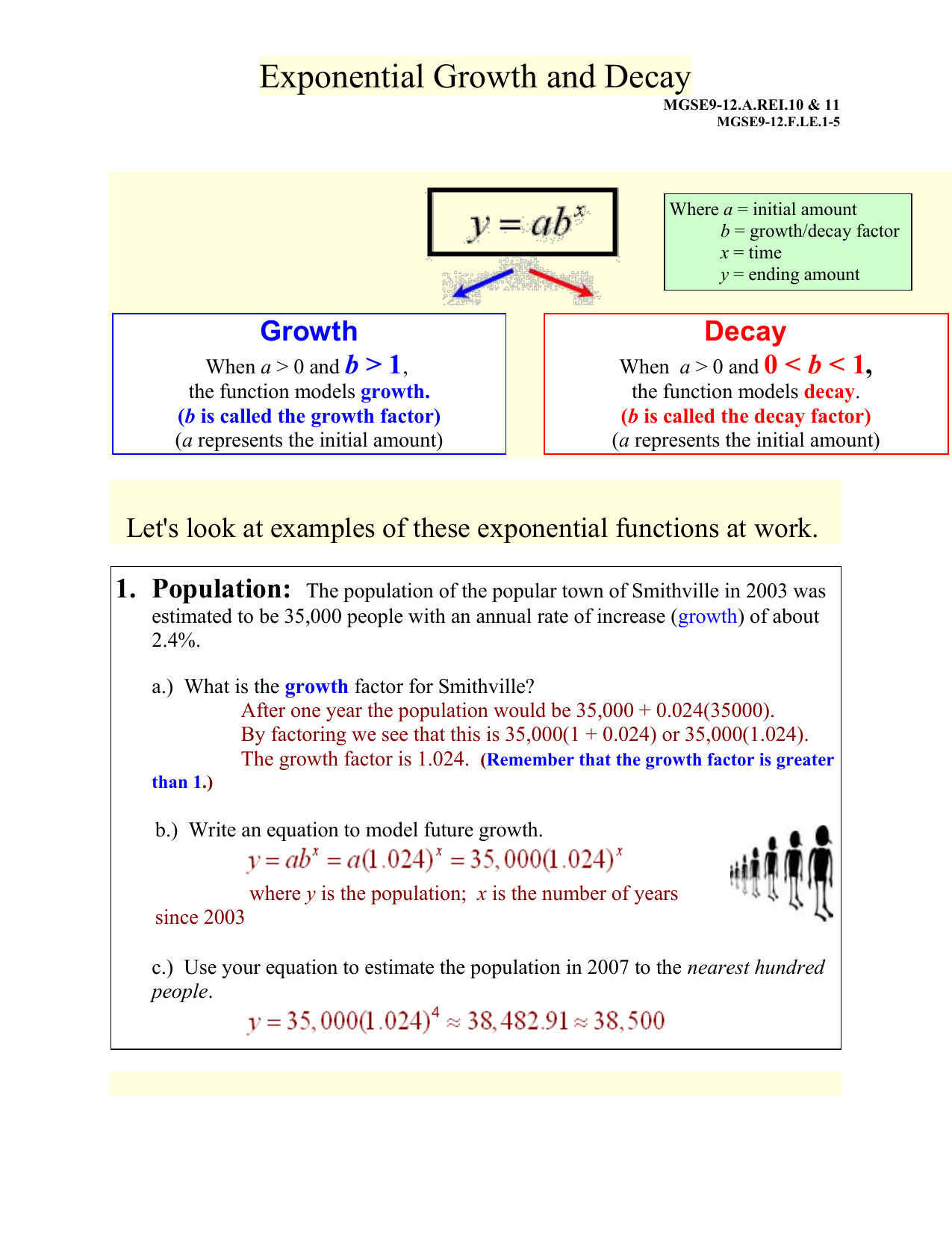 Exponential growth and With Regard To Exponential Growth And Decay Worksheet