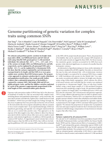 Genome partitioning of genetic variation for complex traits using