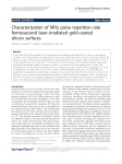 Characterization of MHz pulse repetition rate femtosecond laser