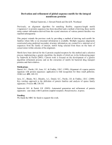 Derivation and refinement of global sequence motifs for the integral