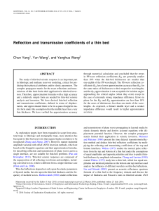 Reflection and transmission coefficients of a thin bed