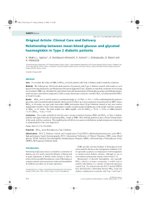 Relationship between mean blood glucose and glycated