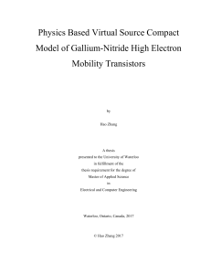 Physics Based Virtual Source Compact Model of