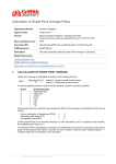 Calculation of Grade Point Average Policy