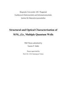 Structural and Optical Characterisation of Si/Si1