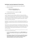 Individual Learning Agreement Instructions