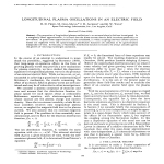 longitudinal plasma oscillations in an electric field