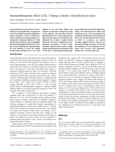 Immunotherapeutic effects of IL-7 during a chronic viral infection in