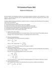 TD3 Statistical Physics (M1)