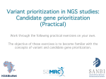 Variant prioritization in NGS studies: Candidate gene prioritization