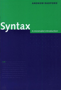 Syntax: a minimalist introduction