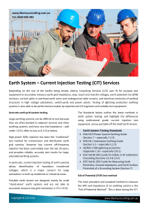 Earth System – Current Injection Testing (CIT) Services
