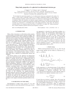 Many-body properties of a spherical two