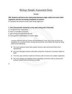 Unit III Virus Sample Assessment Items