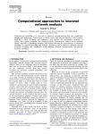 Computational approaches to neuronal network