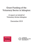 Grant funding report1 - Voluntary Action Islington