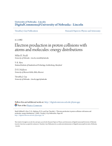 Electron production in proton collisions with atoms and