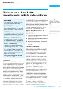 The importance of medication reconciliation for patients and