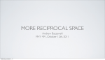 reciprocal space