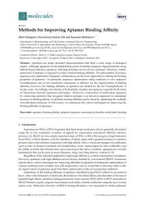 Methods for Improving Aptamer Binding Affinity