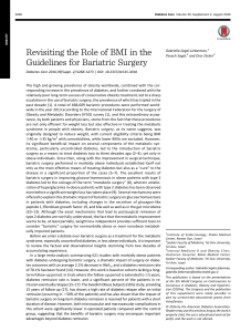 Revisiting the Role of BMI in the Guidelines for
