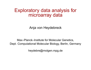 Exploratory data analysis for microarray data