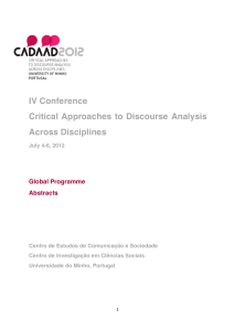 IV Conference Critical Approaches to Discourse Analysis
