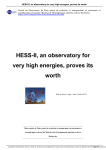 HESS-II, an observatory for very high energies, proves its worth