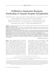 NmethylDaspartate receptor antibodies in herpes simplex encephalitis