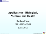 Applications--Biological, Medical, and Health