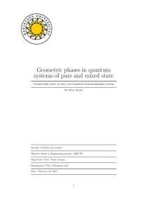 Geometric phases in quantum systems of pure and mixed state