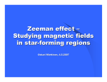Zeeman effect – Studying magnetic fields in star