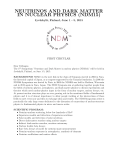 NEUTRINOS AND DARK MATTER IN NUCLEAR PHYSICS (NDM15)