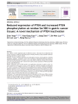 Reduced expression of PTEN and increased PTEN phosphorylation