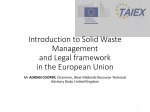 Introduction to Solid Waste Management and Legal framework in the