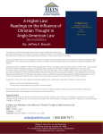 A Higher Law: Readings on the Influence of Christian Thought in