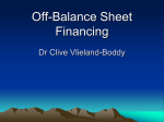 Off-Balance Sheet Financing Off-balance sheet