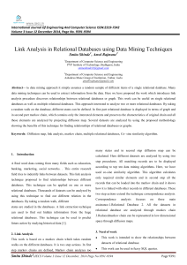 Link Analysis in Relational Databases using Data Mining Techniques