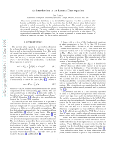 An introduction to the Lorentz