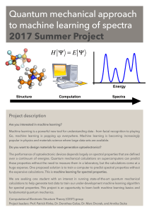 Quantum mechanical approach to machine learning of spectra 2017