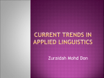 Case Study in research in Applied Linguistics