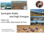 Synergies Radio and High Energies - Journées radio SKA