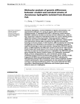 Molecular analysis of genetic differences between